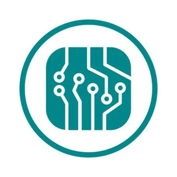 Microchip sign symbol. Stock Illustration