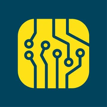 Microchip sign symbol. Stock Illustration