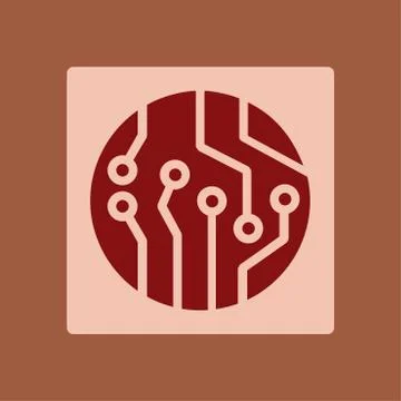 Microchip sign symbol. Stock Illustration