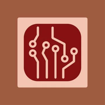 Microchip sign symbol. Stock Illustration