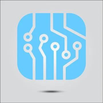 Microchip sign symbol. Illustrazione stock