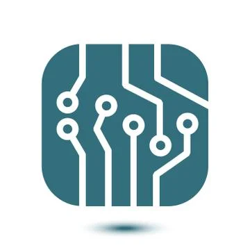 Microchip sign symbol. Stock Illustration