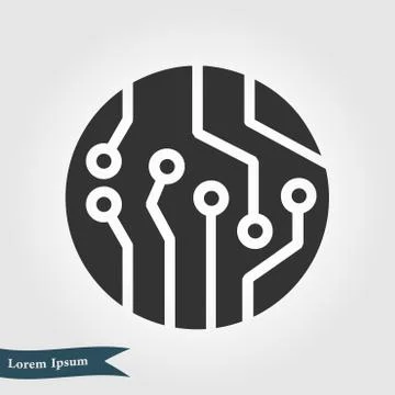 Microchip sign symbol. Stock Illustration