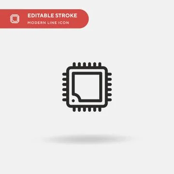 Microchip Simple vector icon. Illustration symbol design template for web mob Illustrazione stock