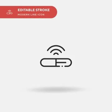 Microchip Simple vector icon. Illustration symbol design template for web mob Illustrazione stock