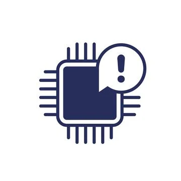 Microchip supply shortage icon, vector Illustrazione stock