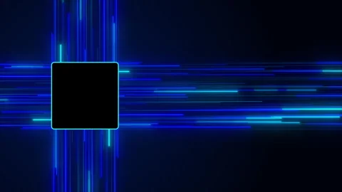 Microchip technology background and process them forward to the circuit Stock Footage 336062067