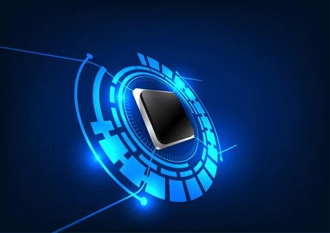 Microchip technology background It serves as the brain and nerve center of .. 스톡 일러스트