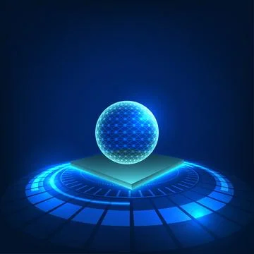 Microchip technology background showing processor image above It is a moder.. イラスト素材