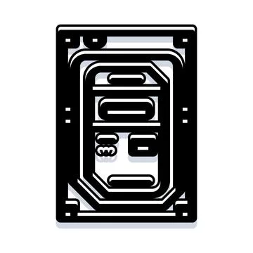Microchip technology concept illustrating a computer processor Stockillustratie