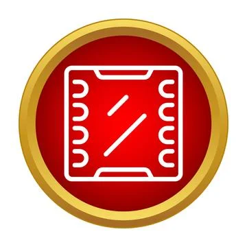Microchip technology element integrated circuit icon design Stock Illustration