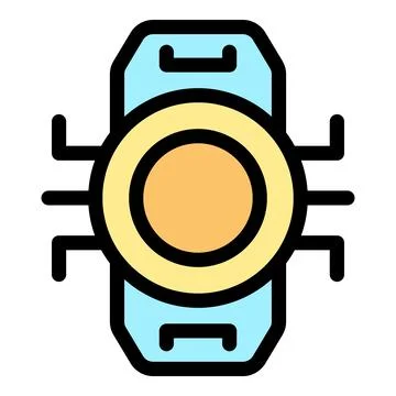 Microchip transferring digital information, symbolizing innovation in electro Stock-Illustration
