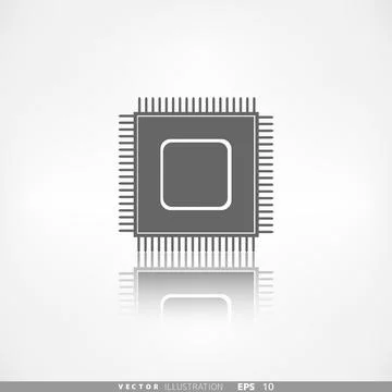 Microchip web icon. Application button. イラスト素材