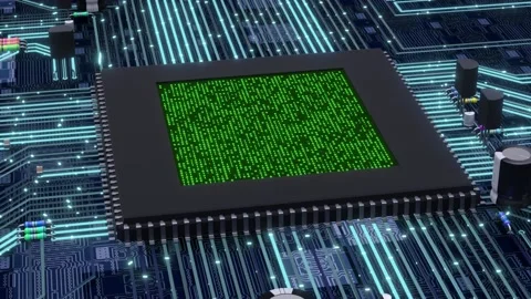 Microchip at work Stock Footage 151779496