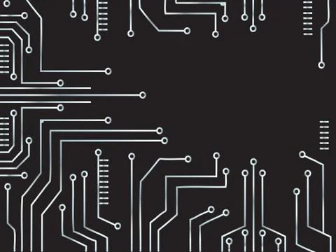 Microchipmicrochip line technology symbol abstract background Stock Illustration