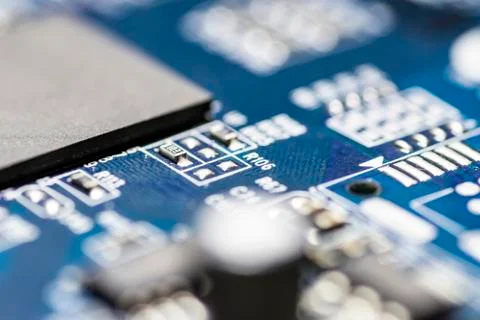 Microchips on a board Stock Photos