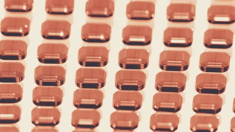 Microchips in retro style Stock Footage 163474012