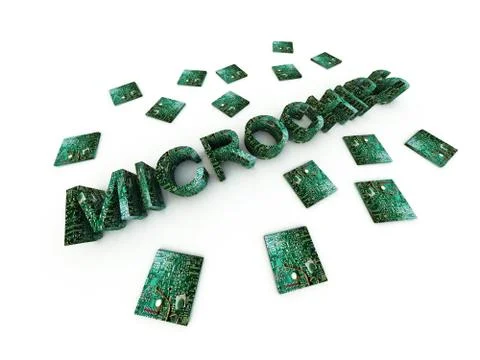 Microchips Word Stock Illustration