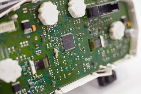 Microcircuit of car speedometer Stock Photos