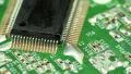 Microcircuit chip with electronic components HD Footage