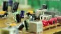 Microcircuit chip with electronic components HD Footage