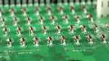 Microcircuit chip with electronic components HD Footage