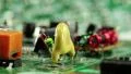 Microcircuit chip with electronic components HD Footage