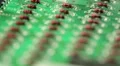 Microcircuit chip with electronic components HD Footage