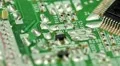 Microcircuit chip with electronic components HD Footage