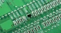 Microcircuit chip with electronic components HD Footage