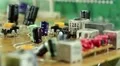 Microcircuit chip with electronic components HD Footage