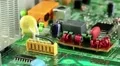 Microcircuit chip with electronic components HD Footage