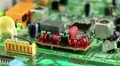 Microcircuit chip with electronic components HD Footage