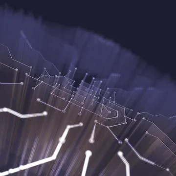 Microcircuit construction graphic background 3d rendering 스톡 일러스트