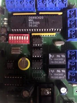 Microcircuit electronic technology science engineering industry computer. Dig Stock Photos