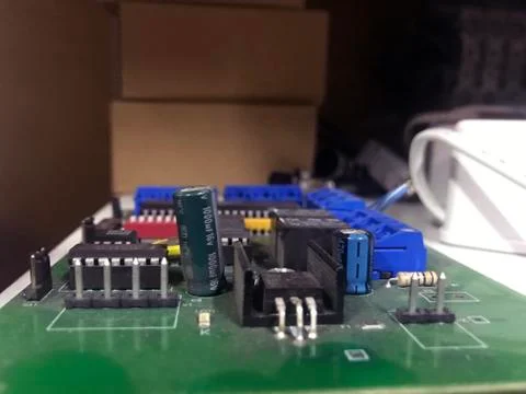 Microcircuit electronic technology science engineering industry computer. Dig Foto stock