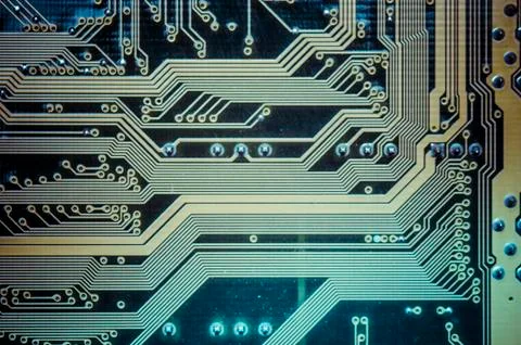 Microcircuit, motherboard, computer and electronics modern background Foto stock