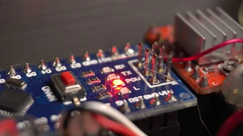 Microcircuits and wires close-up. Macro video Stock Footage 153799748