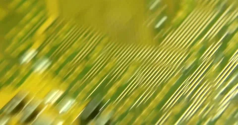 Microcircuits macro computer technology micro pc board footage Stock-Footage 336585420