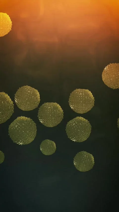 Micrococcus luteus Pathogen Medical Simulation in Microscopic Setting - Vert Video stock 335760853