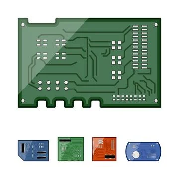 Microcontroller circuits creating digital electronic technology 스톡 일러스트