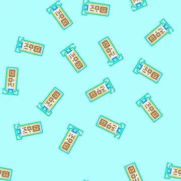 Microcontroller connected board vector seamless pattern Illustrazione stock