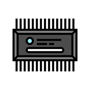 Microcontroller electrical engineer color icon vector illustration Stock Illustration