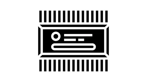 Microcontroller electrical engineer glyph icon animation Stock Footage 326154657