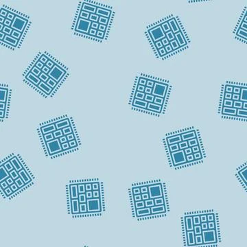 Microcontroller electrical engineer glyph vector seamless pattern Stock Illustration