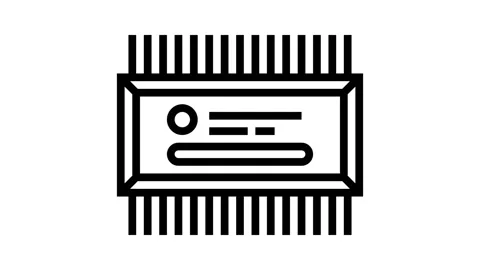 Microcontroller electrical engineer line icon animation Stock Footage 326133336