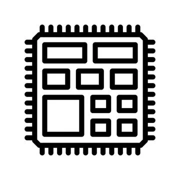 Microcontroller electrical engineer line icon vector illustration Stock Illustration
