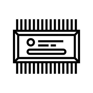Microcontroller electrical engineer line icon vector illustration Stock Illustration