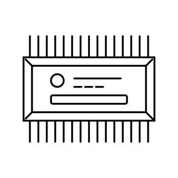 Microcontroller electrical engineer line icon vector illustration 스톡 일러스트