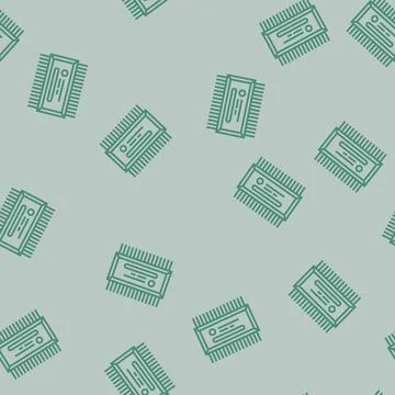 Microcontroller electrical engineer line seamless pattern Stock Illustration